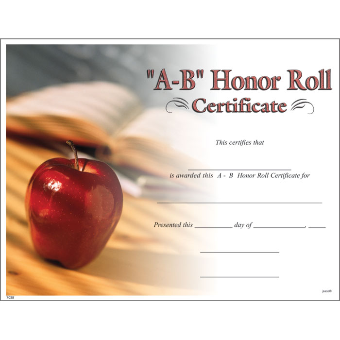 Honor Roll Certificate Template Free